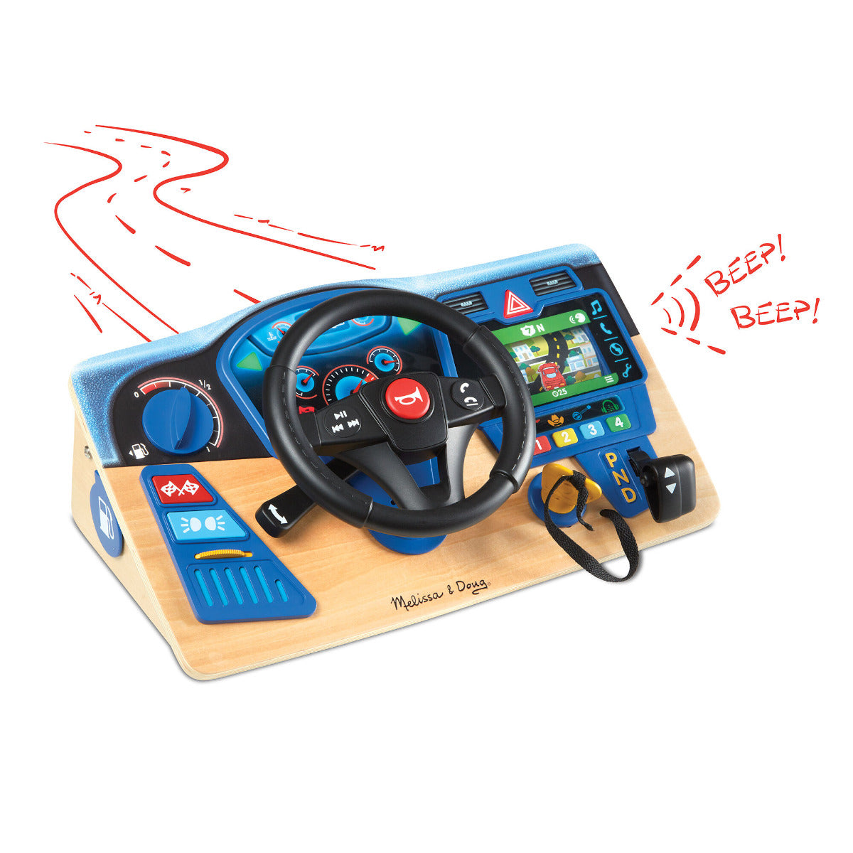 Vroom Zoom Wood Dashboard