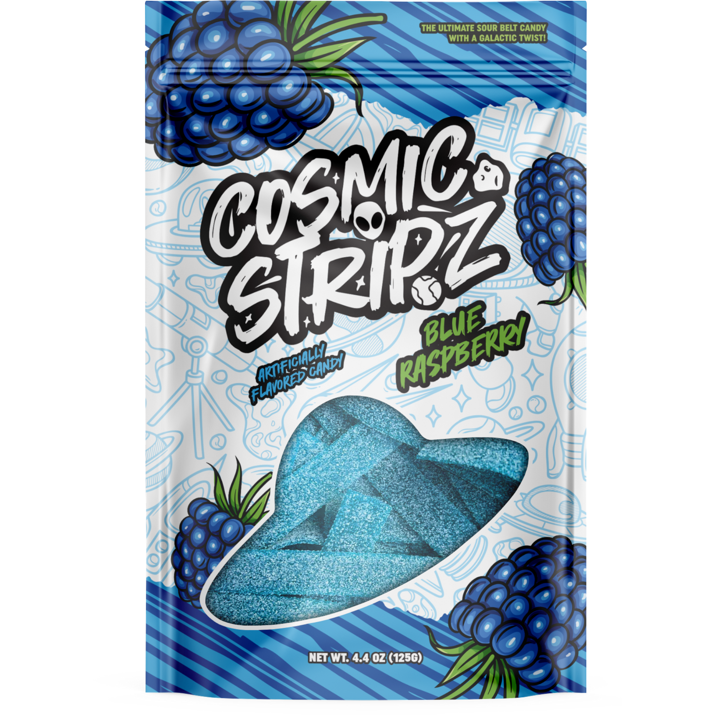 Cosmic Stripz Blue Raspberry 4.4 oz