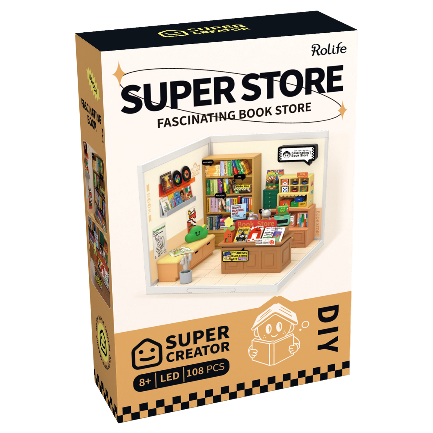DIY Miniature House Kit: Fascinating Book Store