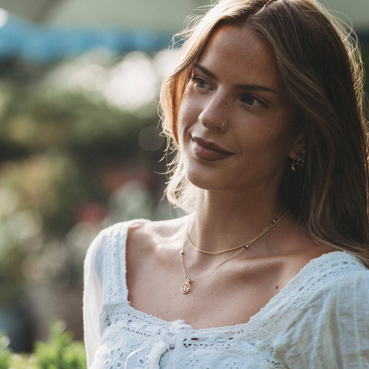 "Reflect" Golden Wave Necklace Set