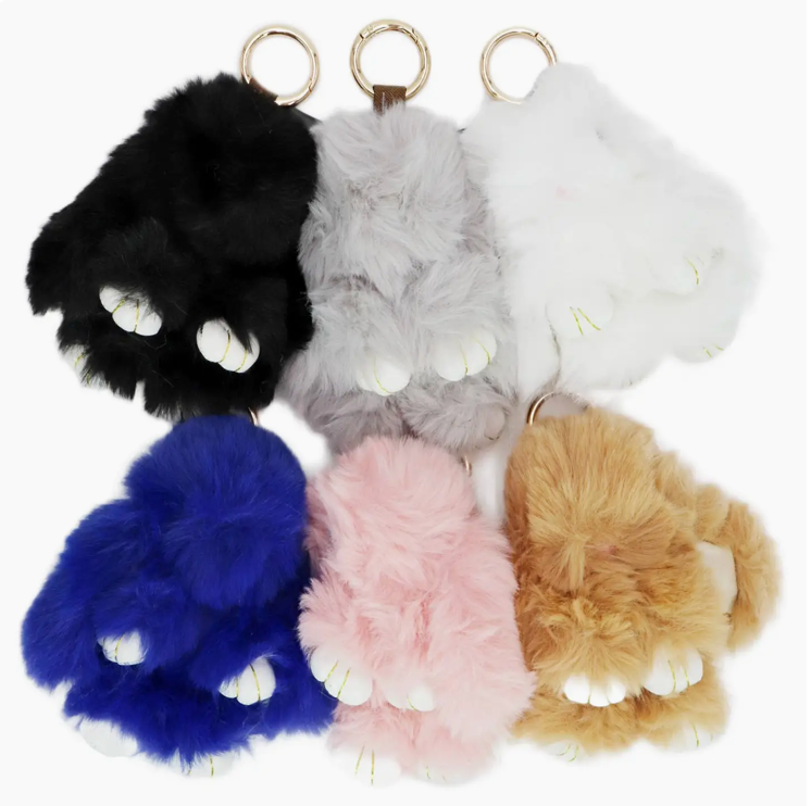 Bunny Faux Fur Key Charm