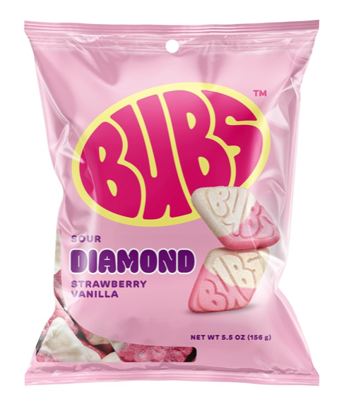 Bubs Sour Diamond Strawberry Vanilla