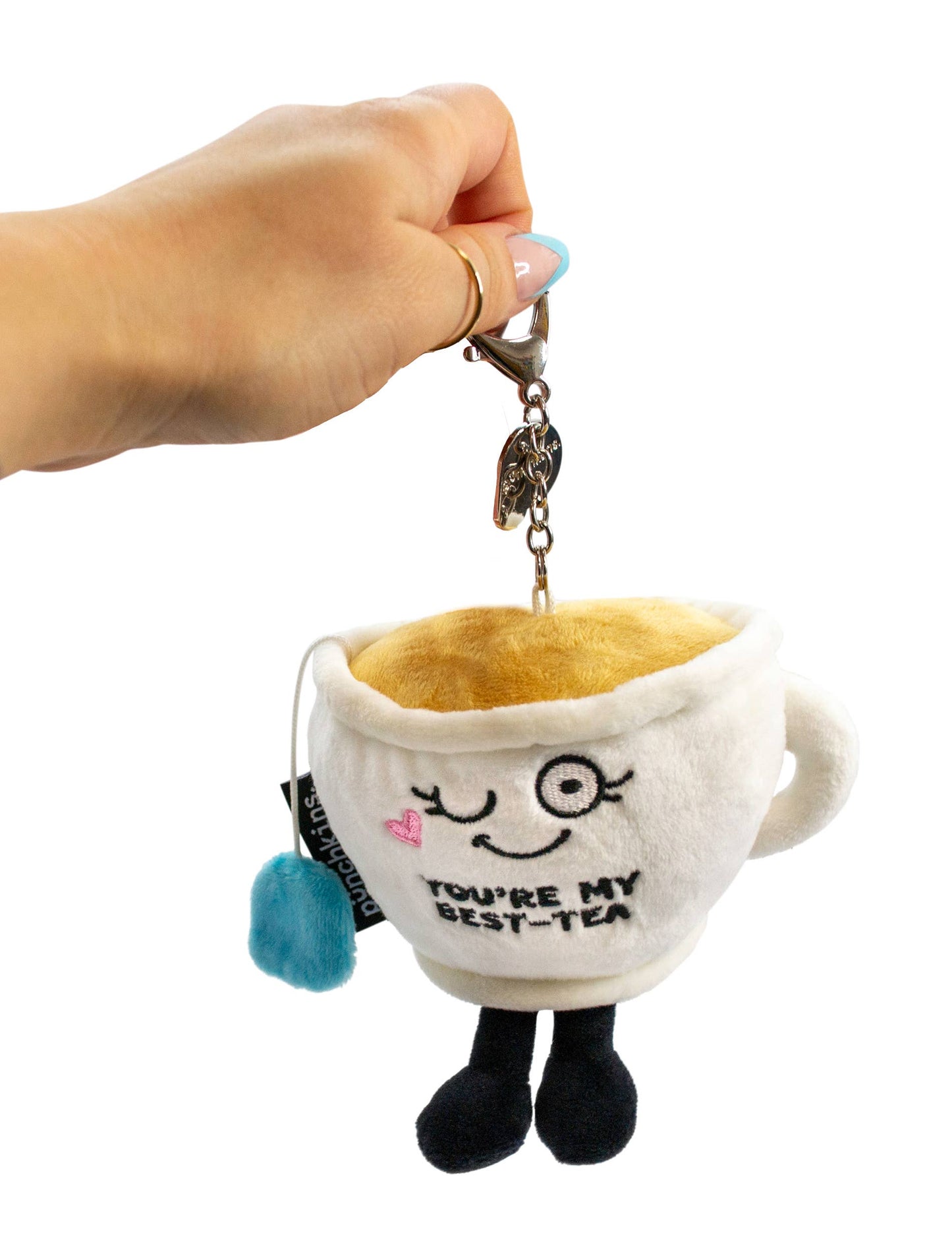 You're My Best Tea Plush Bag Charm Soft Cuddly Toy Funny