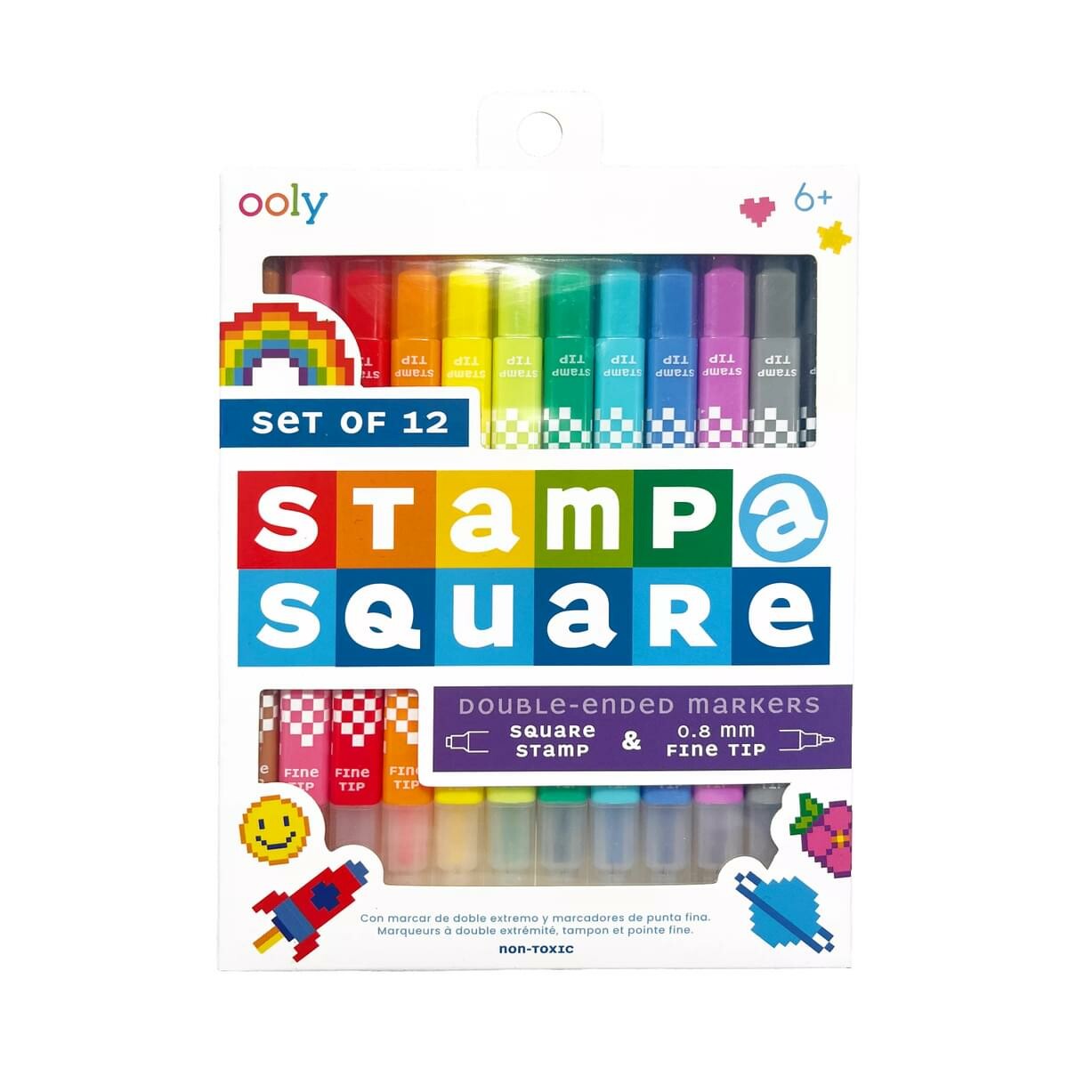 12 Double-Sided Square Stamping Markers