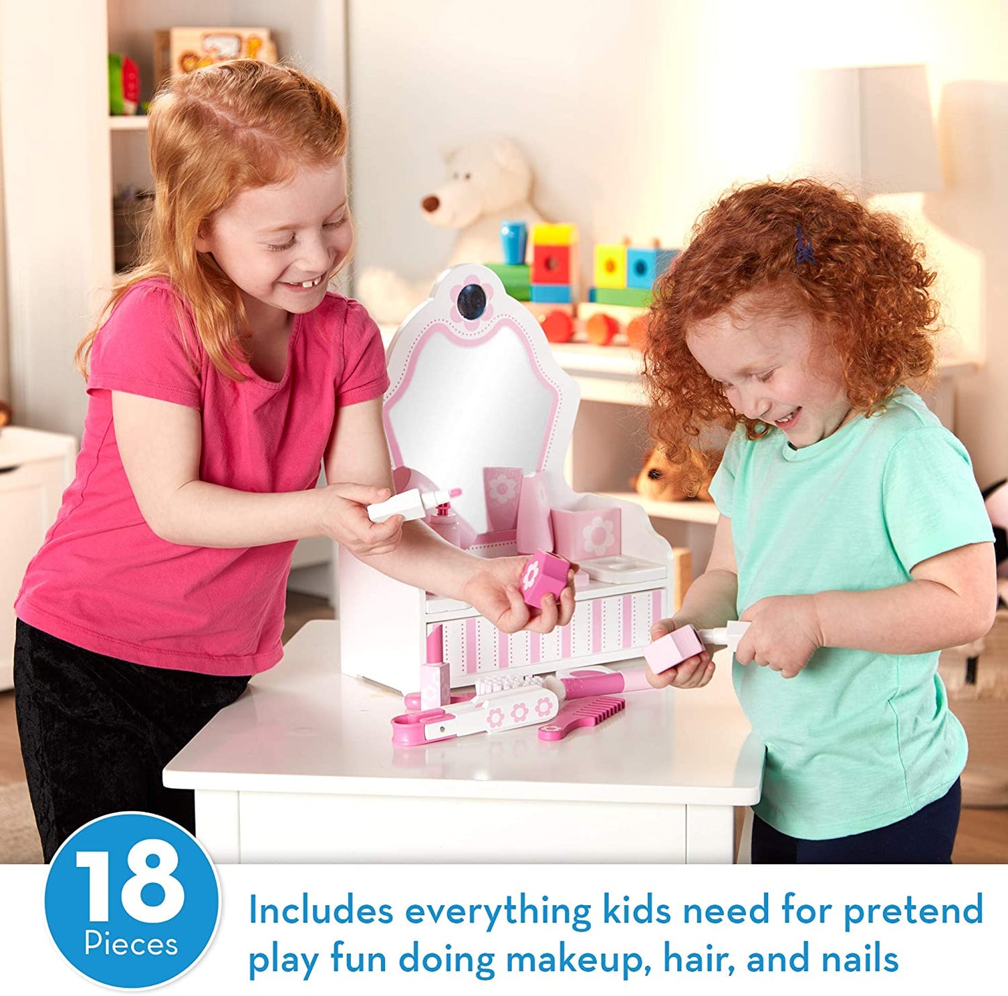 Wooden Beauty Salon Play Set