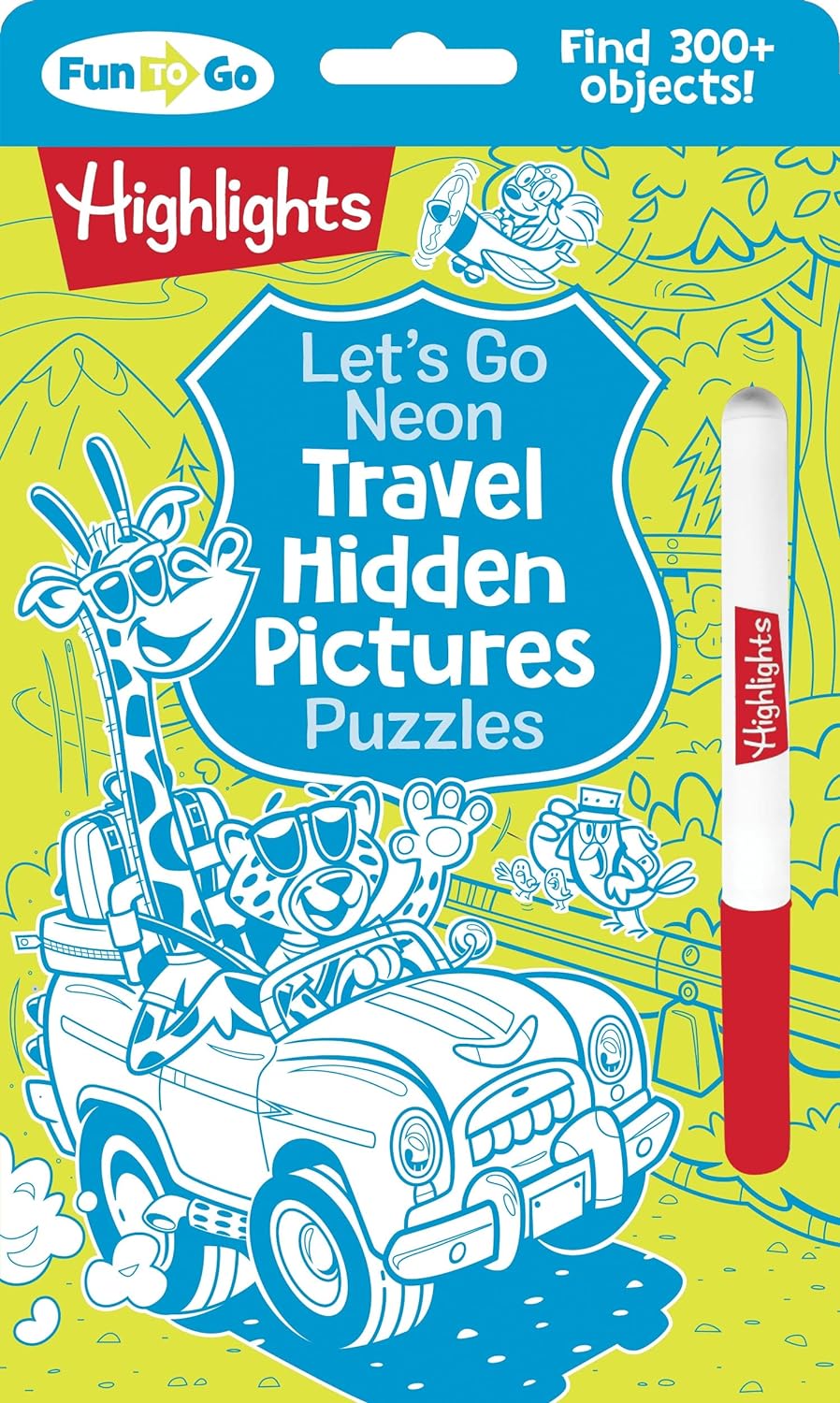 Let's Go Neon Travel Puzzle Book