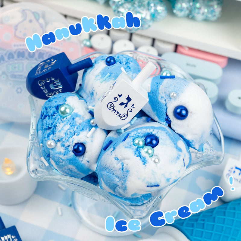 Hanukkah Ice Cream Slime