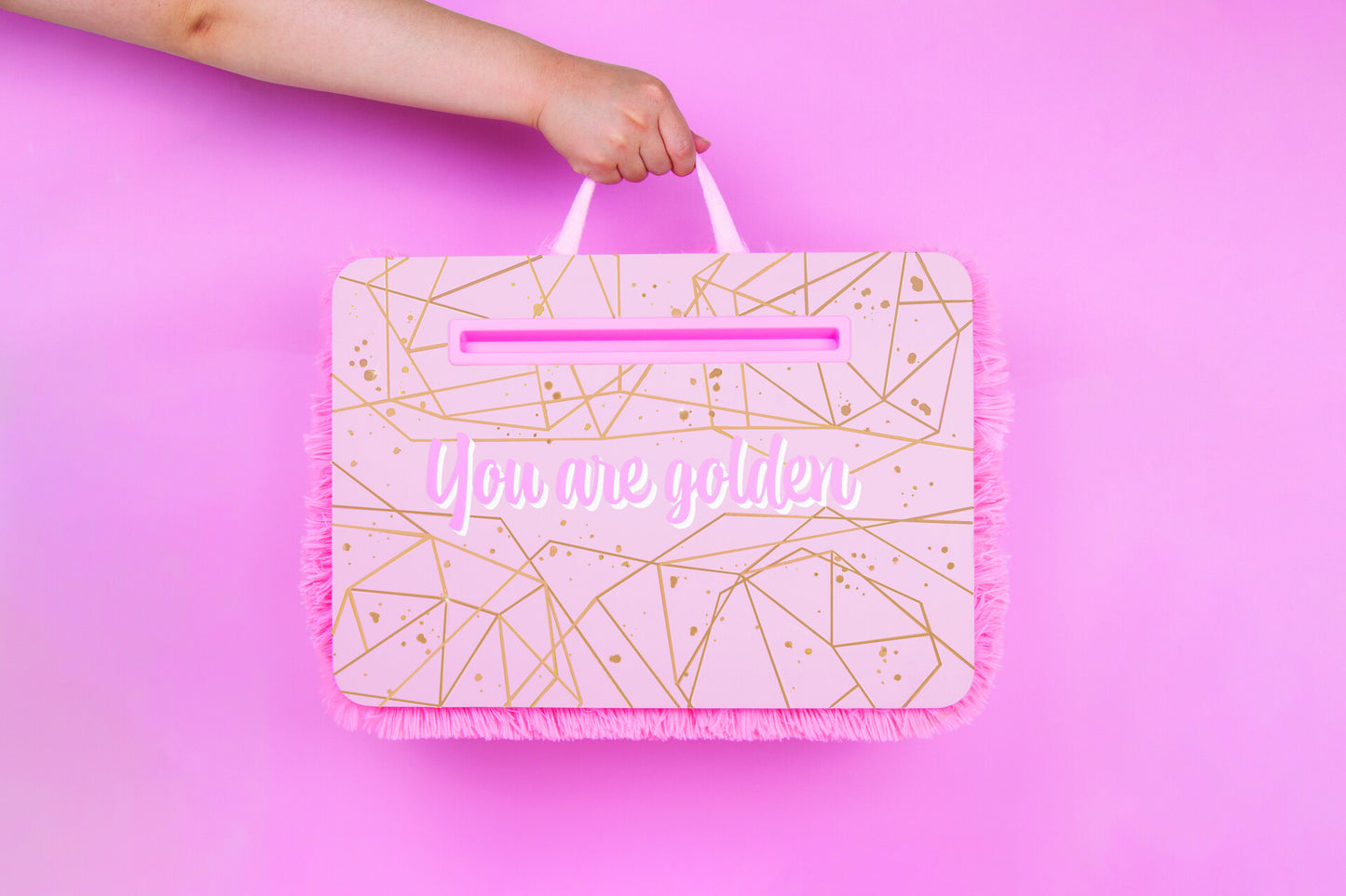 Pink and Gold Lap Desk Sketch