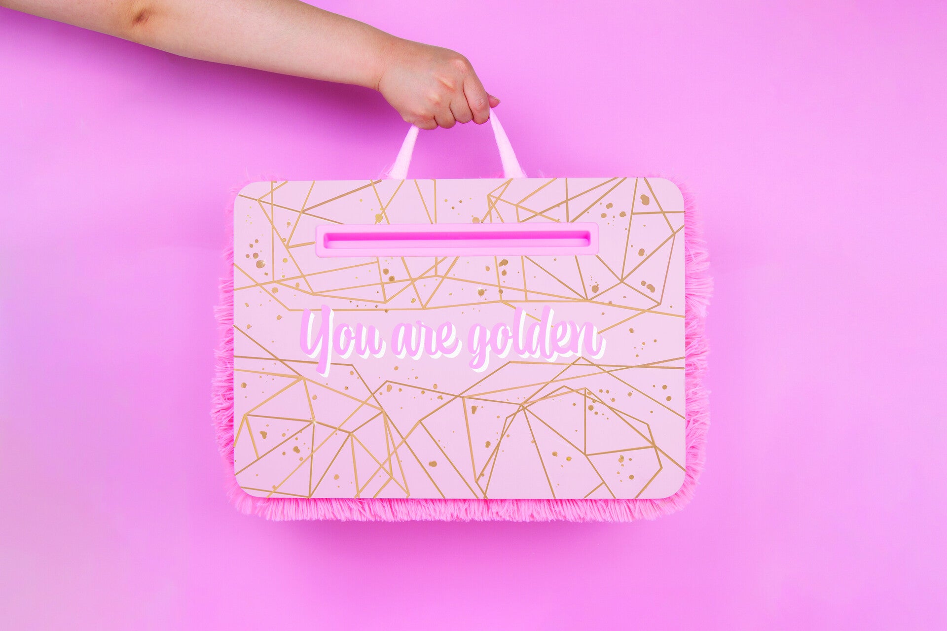 Pink and Gold Lap Desk Sketch