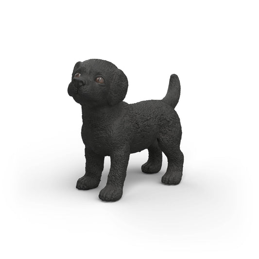 Black Labrador Retriever Puppy Animal Toy Figurine
