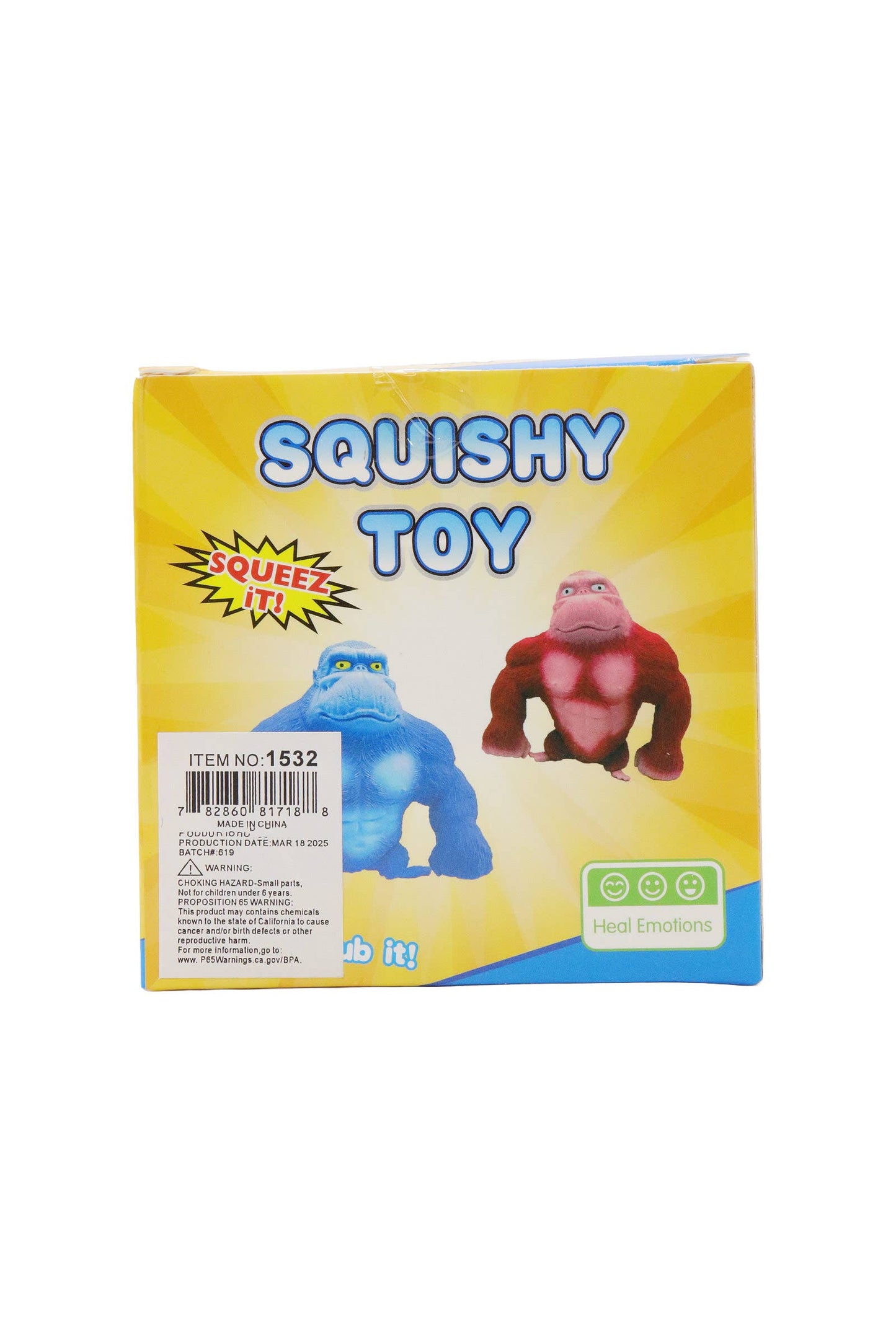 Large Tie Dye Gorilla Sand Filled Squishy