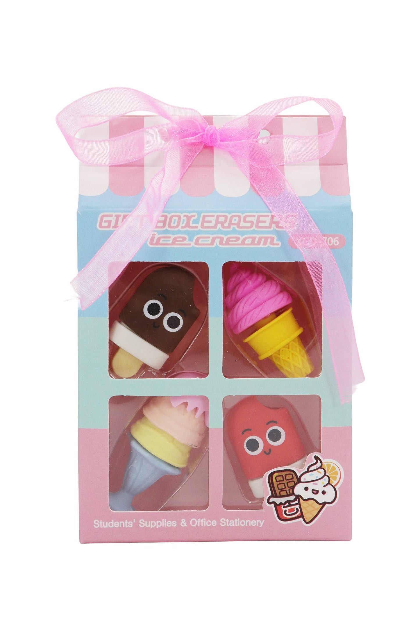 4-count Mini Foodie Gift Box Eraser