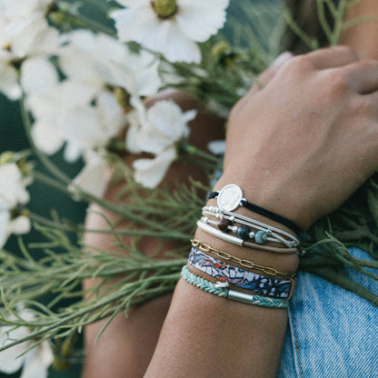 "Flourish" Natural Butterfly Hair Tie Bracelets: Medium