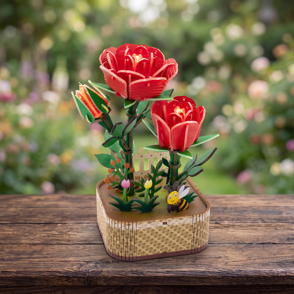 DIY Flower light Kit: Red Rose