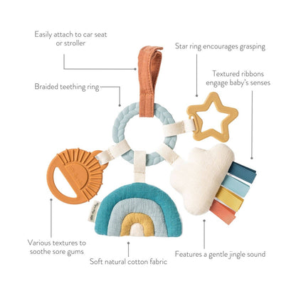 Bitzy Busy Ring™ Teething Activity Toy: High Contrast