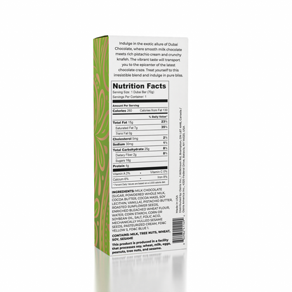 Dubai Chocolate Bar Pistachio by Oasis Treasures