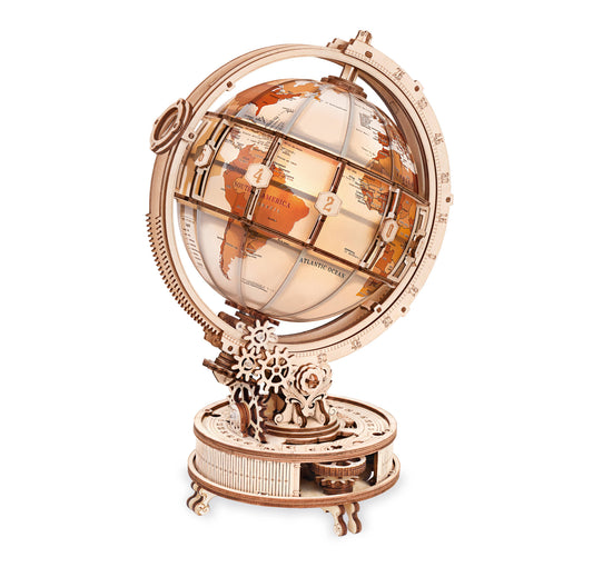 DIY Wooden Puzzle: Luminous Globe