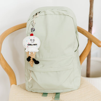 Plush Ice Cream Bag Charm  Soft Cuddly Toy Funny Cute Gift