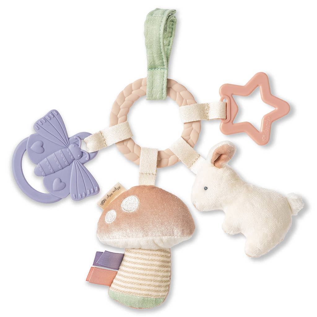 Bitzy Busy Ring™ Teething Activity Toy: High Contrast