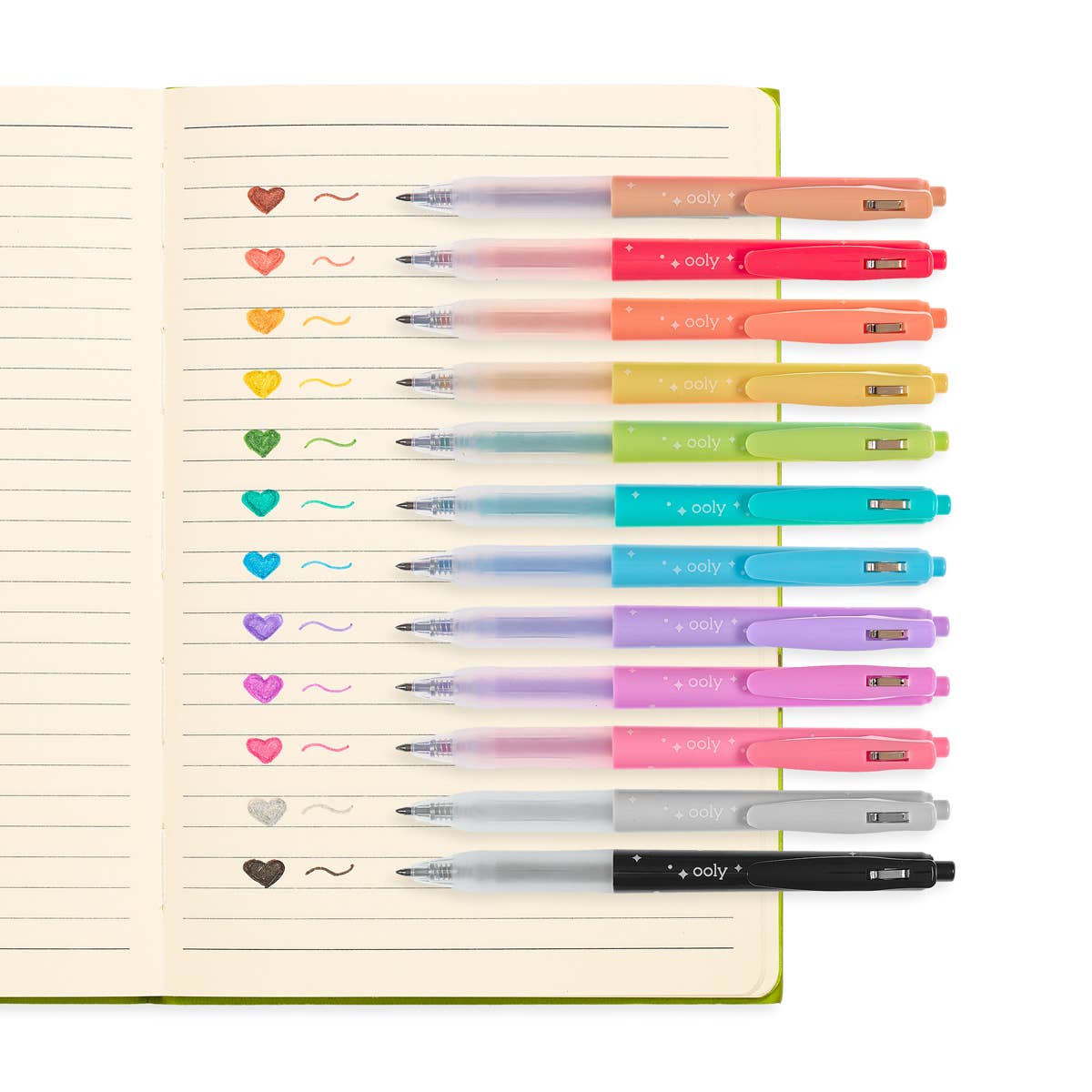 Oh My Glitter!: Retractable Glitter Ink Gel Pens (Set of 12)