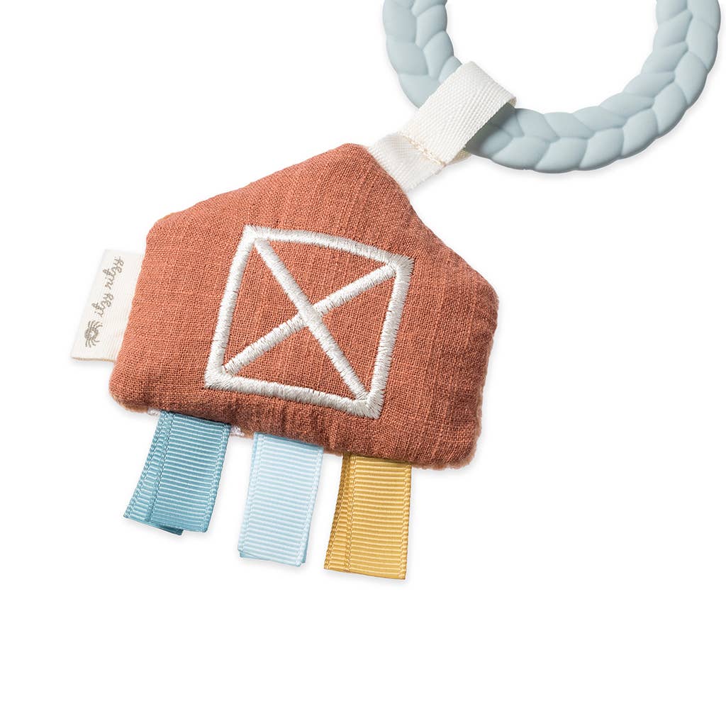 Bitzy Busy Ring™ Teething Activity Toy: High Contrast