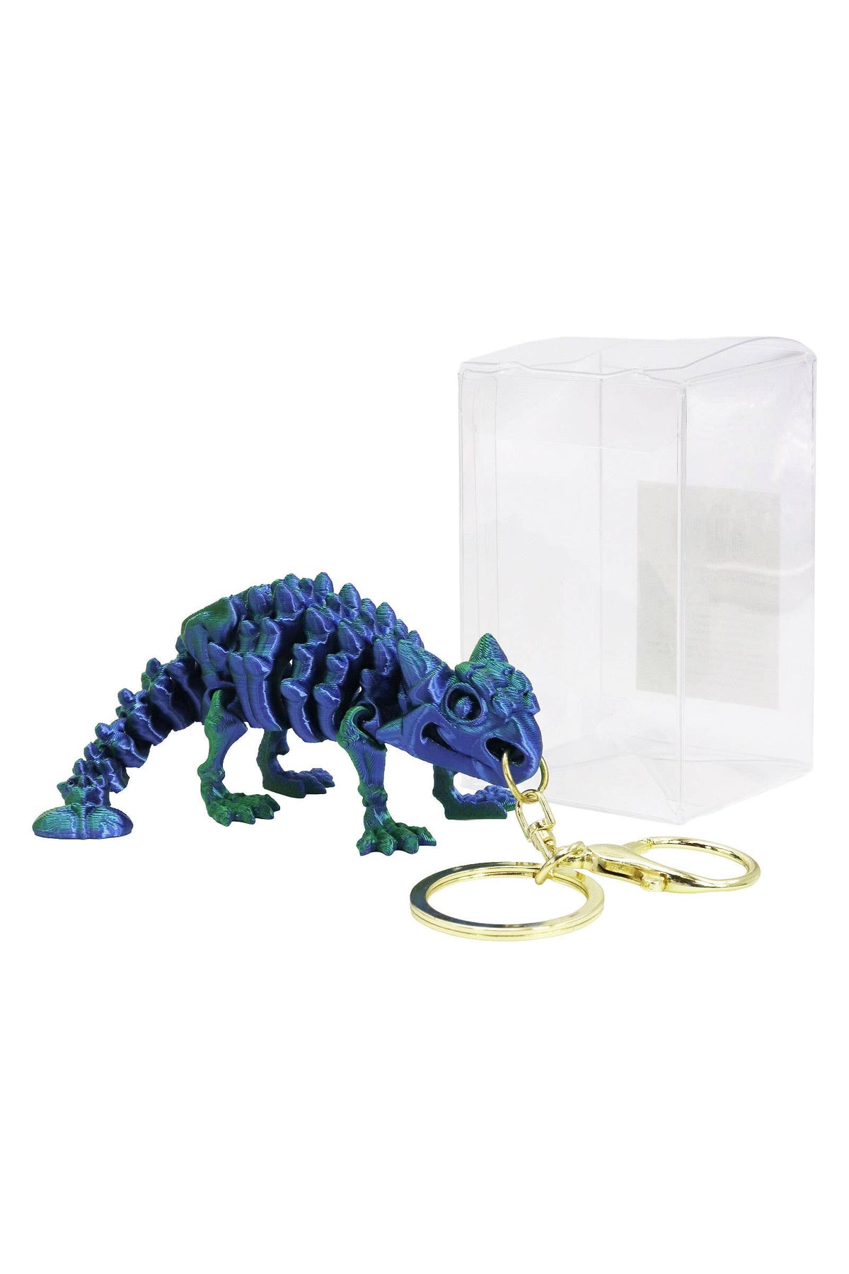 Dinosaur Fossil 3d Printed Articulated Key Chain