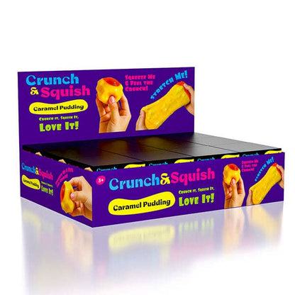 Crunch & Squish Caramel Pudding Crunchy Squishies® Stress Ball Fidget Toy (1pc)