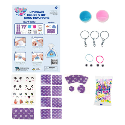Nano Art Keychain Squishy DIY Craft Kit - Ages 8+