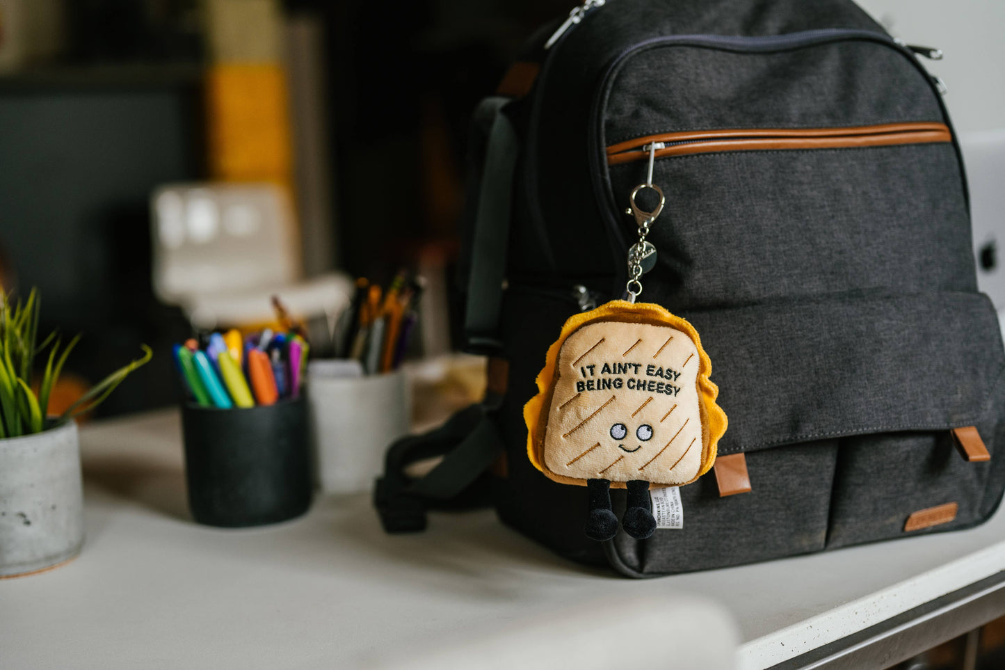 Grilled Cheese Sandwich Plush Bag Charm It Ain'T Easy Toy