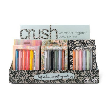 Crush Warmest Regards Quote Pen Set