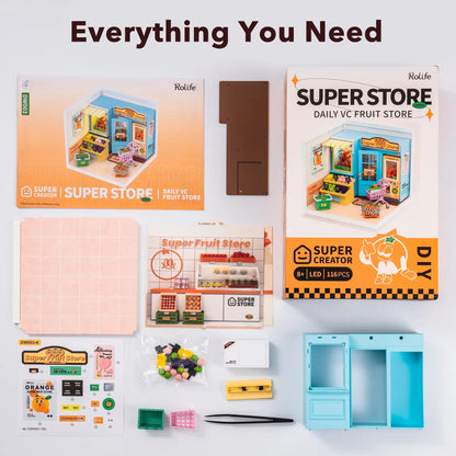 DIY Miniature House Kit: Daily VC Fruit Store