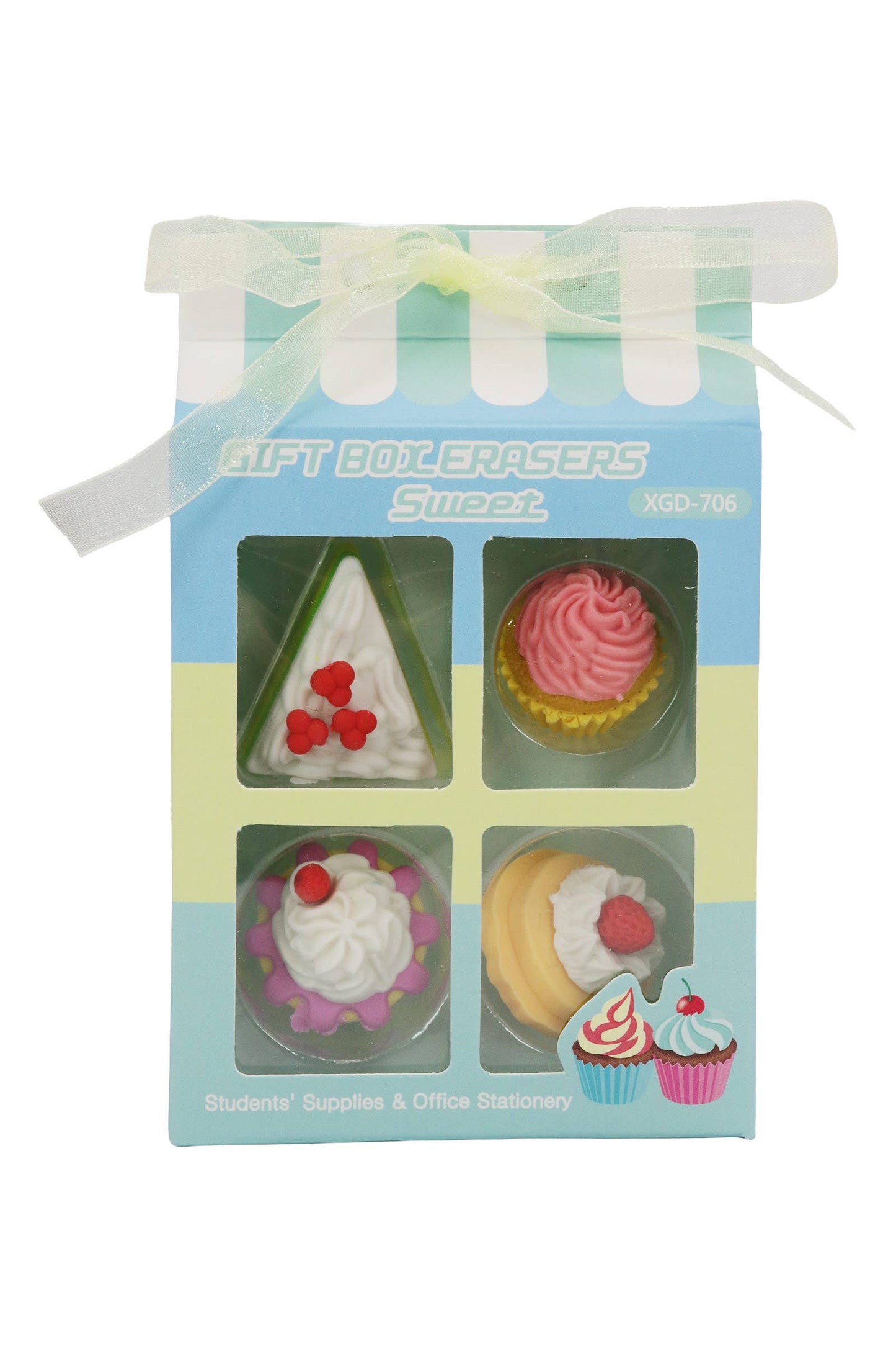 4-count Mini Foodie Gift Box Eraser