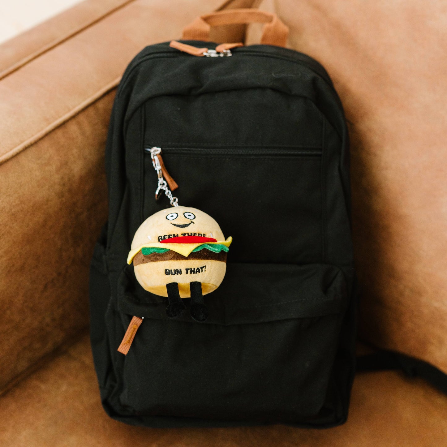 Burger Funny Plush Bag Charm  Soft Cuddly Toy Cute Gift