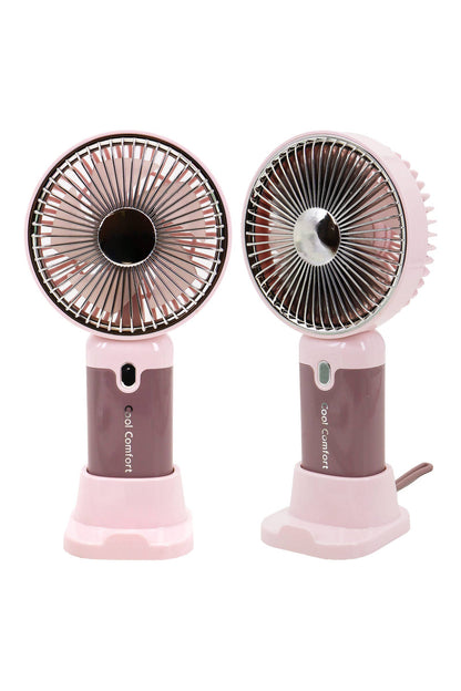 Glossy Pastel LED Light-Up Portable Electric Fan