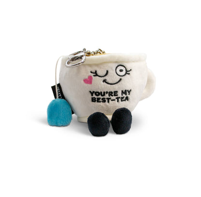 You're My Best Tea Plush Bag Charm  Soft Cuddly Toy Funny