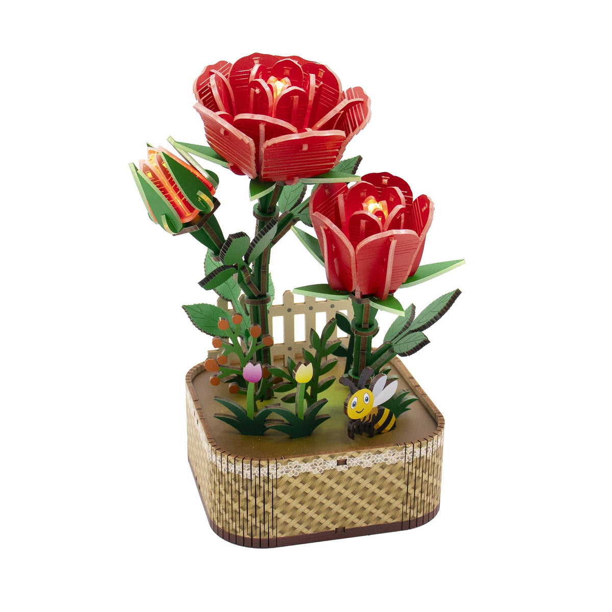 DIY Flower light Kit: Red Rose