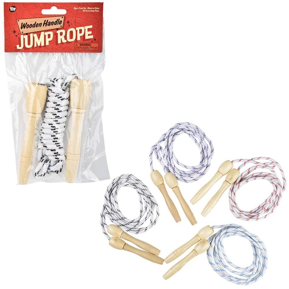 JUMP ROPE WOODEN HANDLE 7 FT