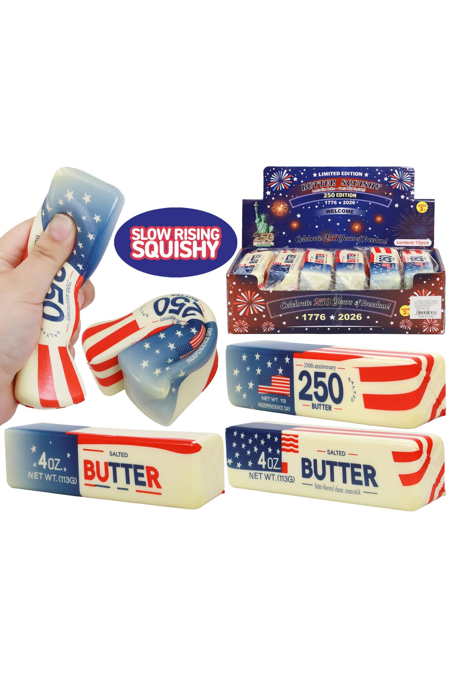 250th Patriotic USA Butter Soft Slow Rising Foam Squishy