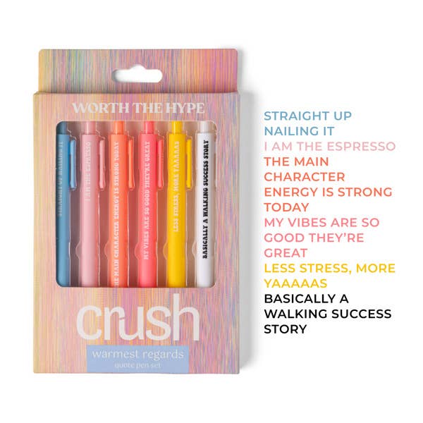 Crush Warmest Regards Quote Pen Set