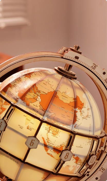 DIY Wooden Puzzle: Luminous Globe
