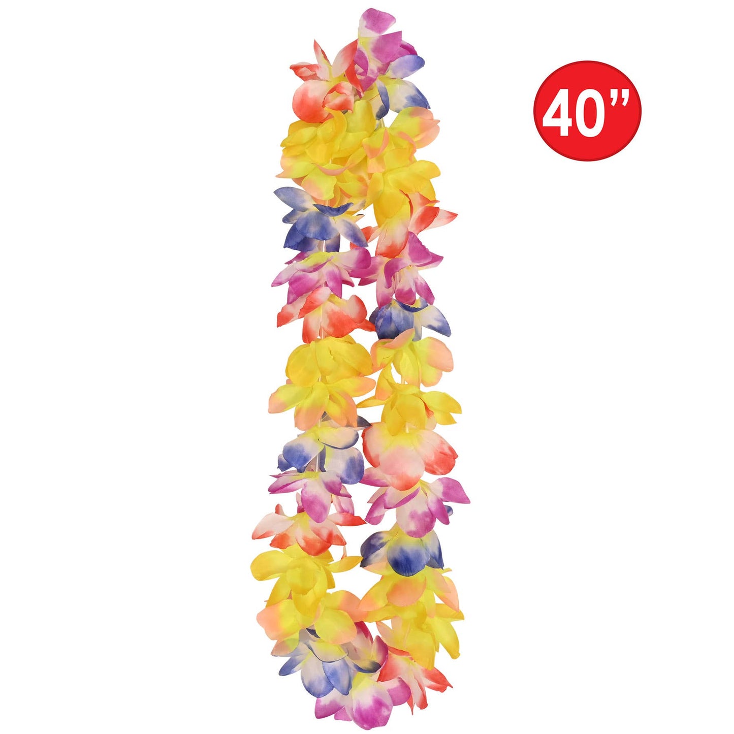 Sunrise Hawaiian Lei, 40", multi-color