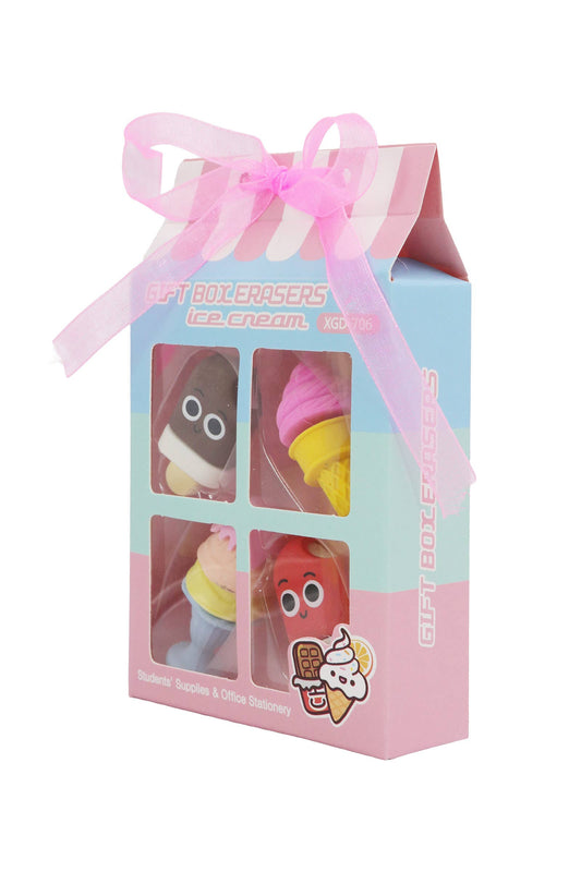 4-count Mini Foodie Gift Box Eraser