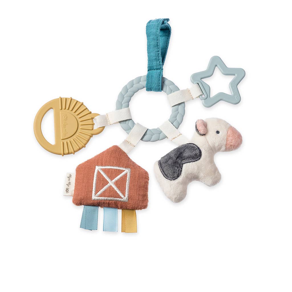 Bitzy Busy Ring™ Teething Activity Toy: High Contrast