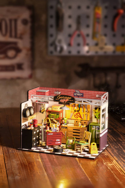 DIY Miniature House Kit: Garage Workshop