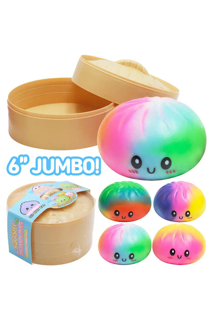 JUMBO Rainbow Ombre Dumpling Slime Filled Squishy - 6 Inch