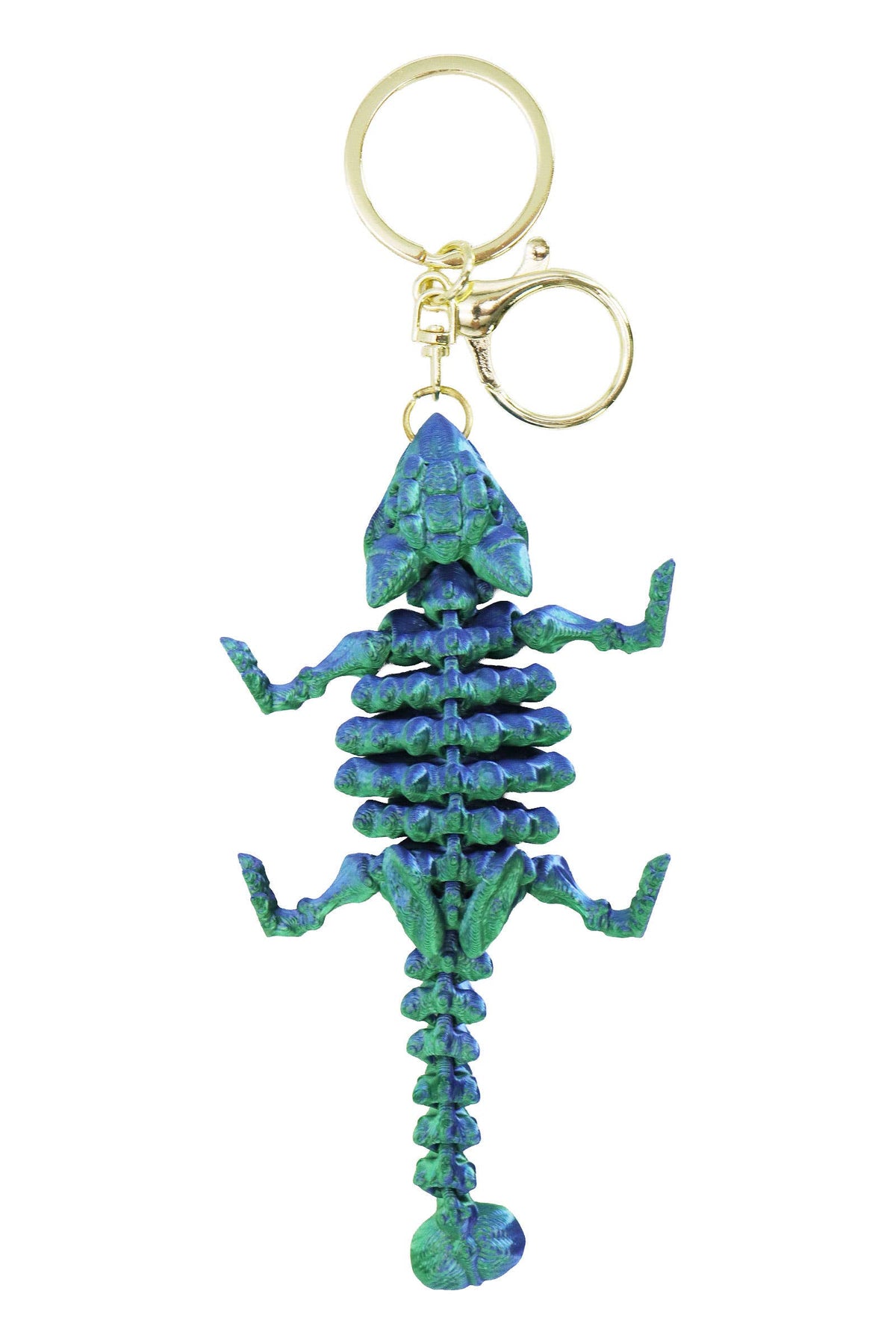 Dinosaur Fossil 3d Printed Articulated Key Chain