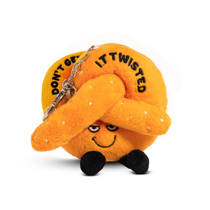Don'T Get It Twisted Plush Pretzel Bag Charm Toy Funny Cute
