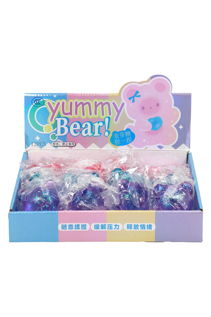 Cute Jelly Bear Glittery Maltose Putty Filled Squishy: ASSORTED / ONE SIZE