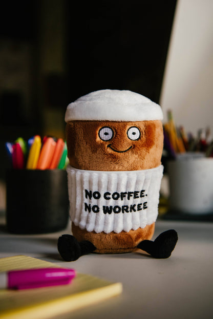 Plush Coffee - No Coffee No Workee Coffee Plush