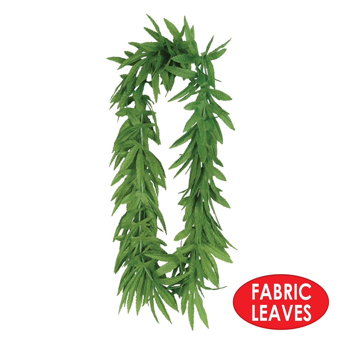 40" Tropical Fern Leaf Lei, Green